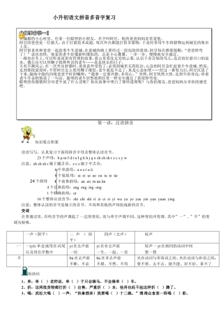 （部编版）小升初语文多音字总复习(含答案) 通用版.doc