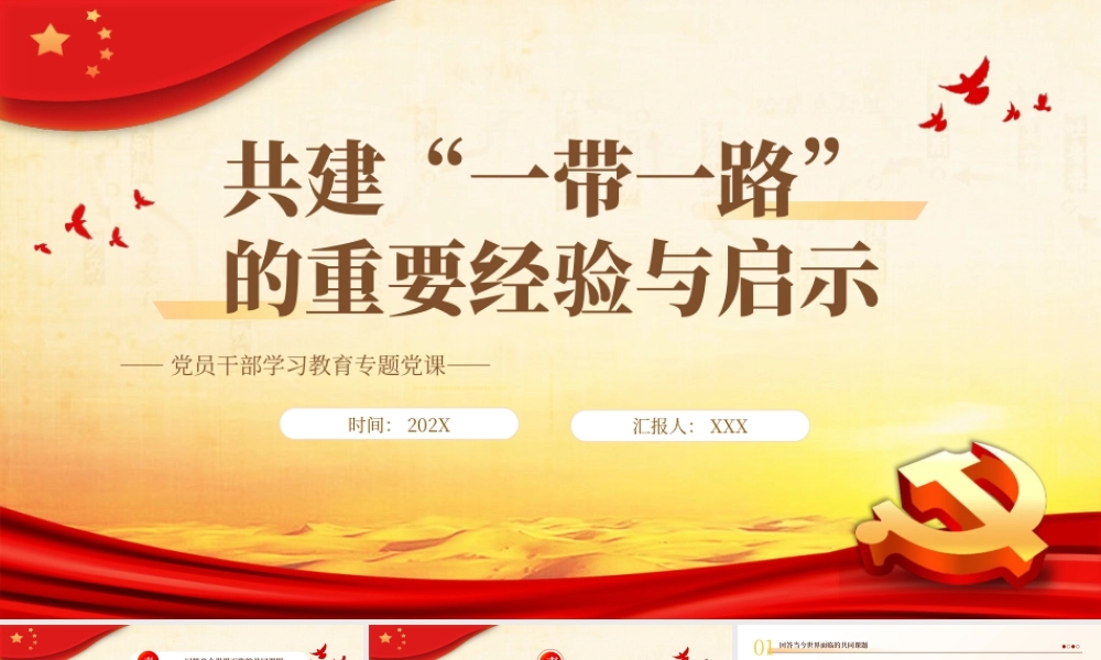 共建“一带一路”的重要经验与启示PPT党课.pptx